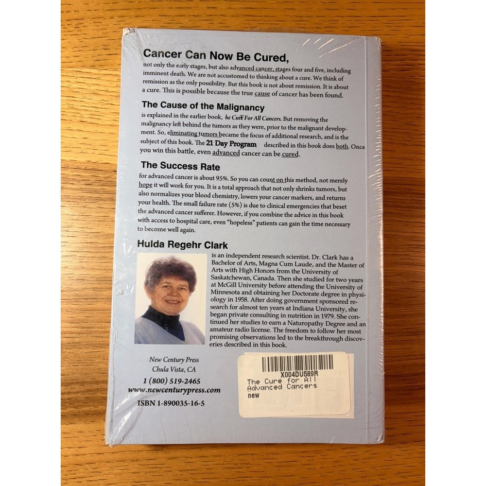 The Cure for All Advanced Cancers Hulda Regehr Clark Ph.D., Paperback Brand New - Picture 4 of 5